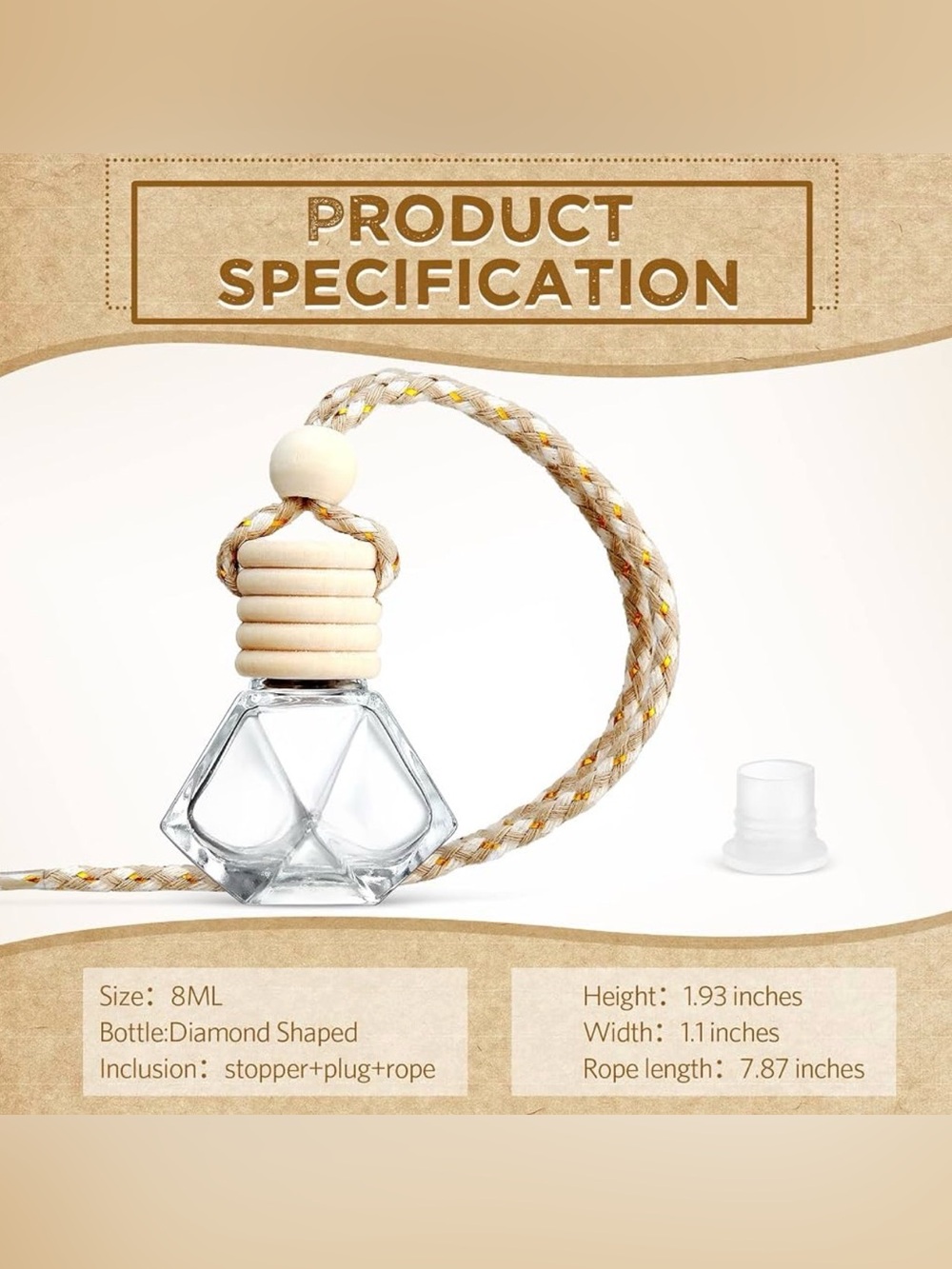8ml Pumpkin Spice Car Freshie Diffuser | Hand Poured - Picture 2 of 4